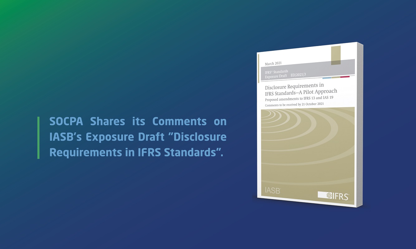 SOCPA Shares its Comments on IASB's Exposure Draft 